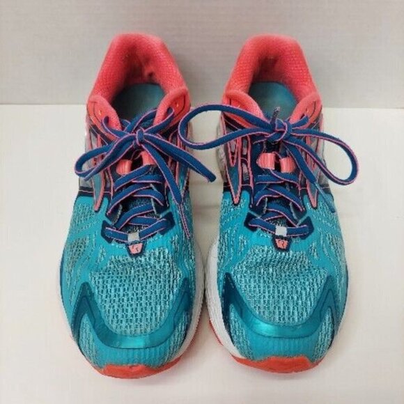 Brooks Shoes - Brooks Womens Ravenna 6 1201821B497 Blue Coral Running Shoes Lace Up Size 9